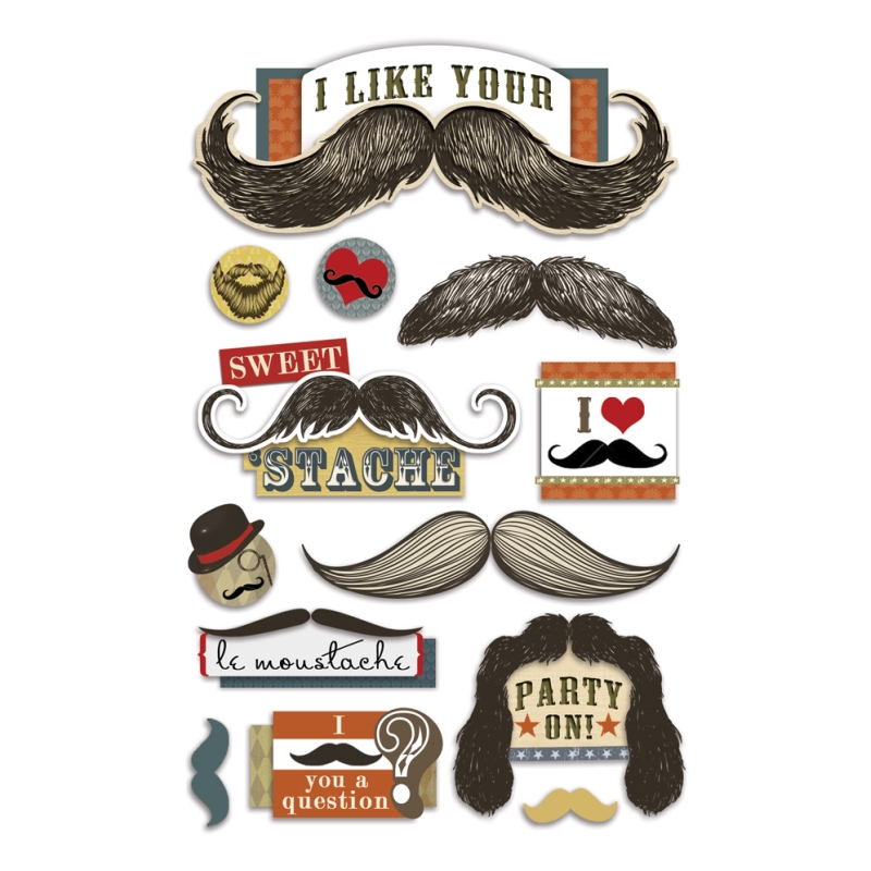 Moustache Sticker Sheet