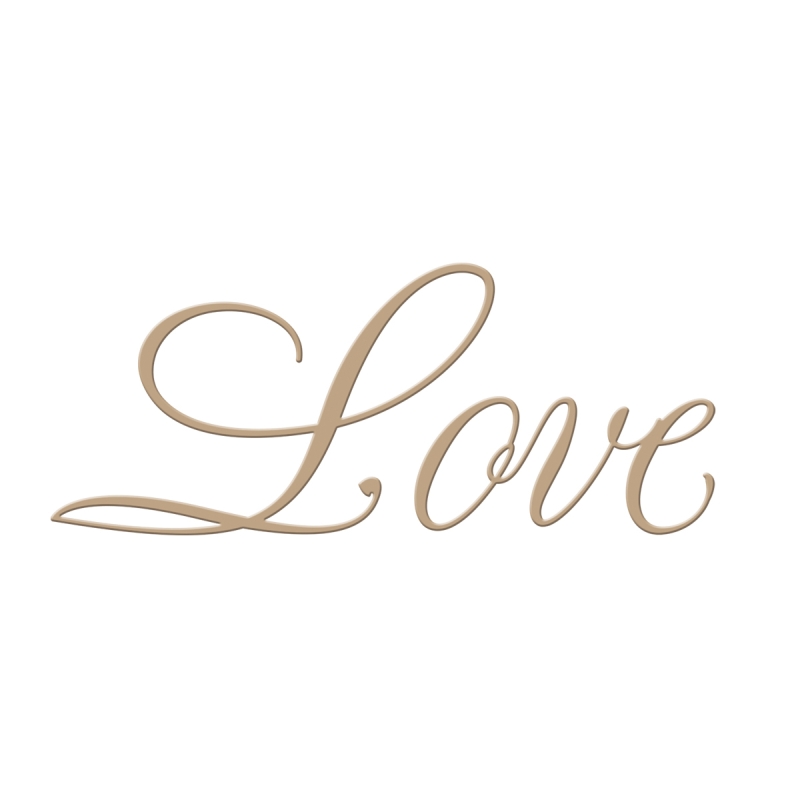 Copper plate Script Love Glimmer Plate