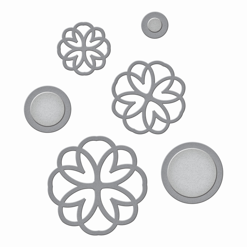 Lacework Button Flowers