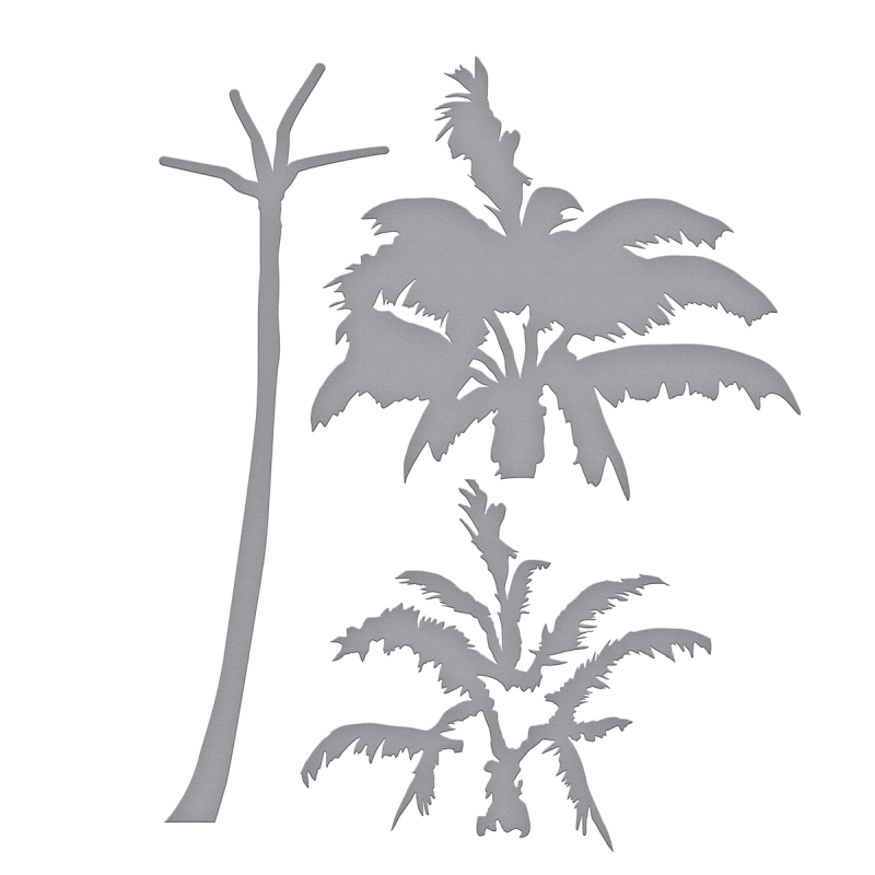 Layered Palm Tree Etched Die