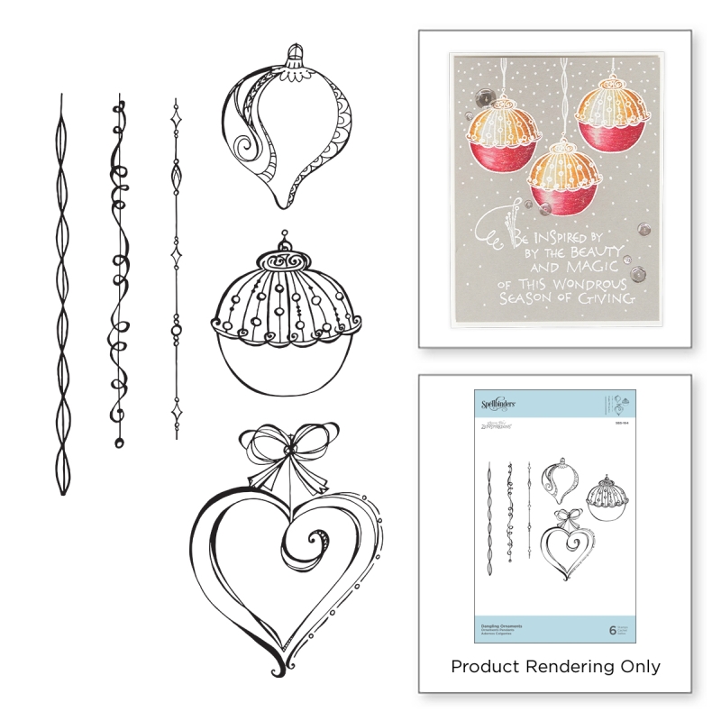 Dangling Ornaments Cling Rubber Stamps