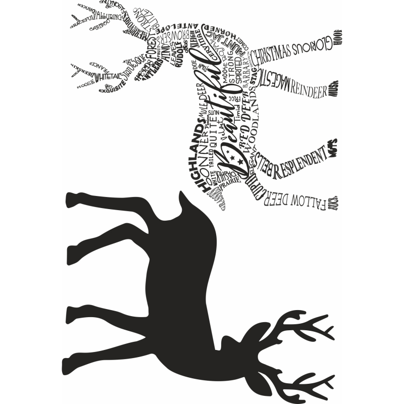 SCC Typography Deer Woodland Creatures Collection