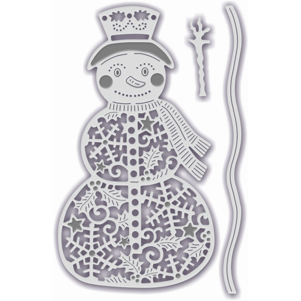 Filigree Snowman Sweet Dixie Cutting Die