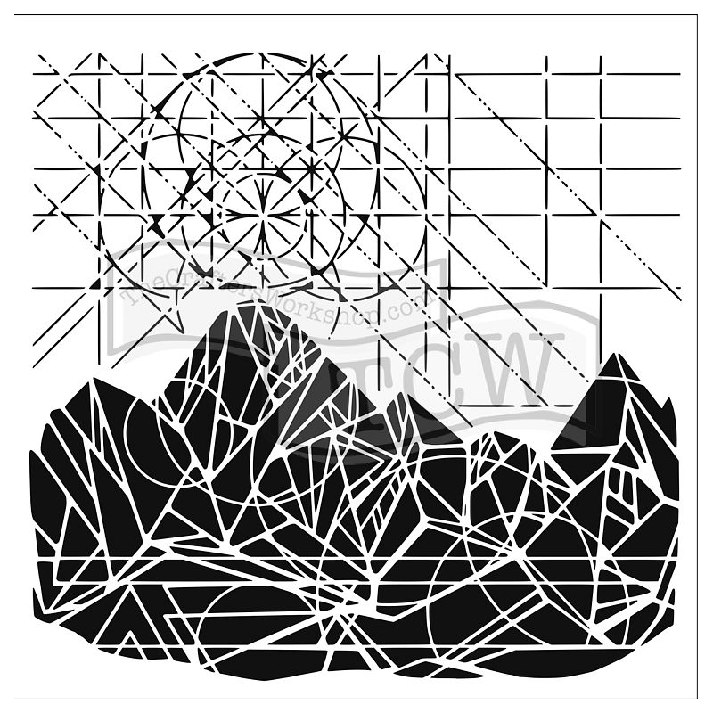 6x6 Stencil Geo Landscape