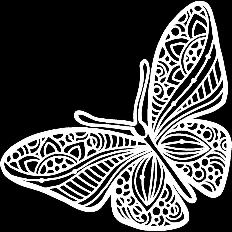 6x6 Stencil Joyous Butterfly