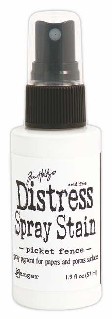 Distress Spray Stain Picket Fence