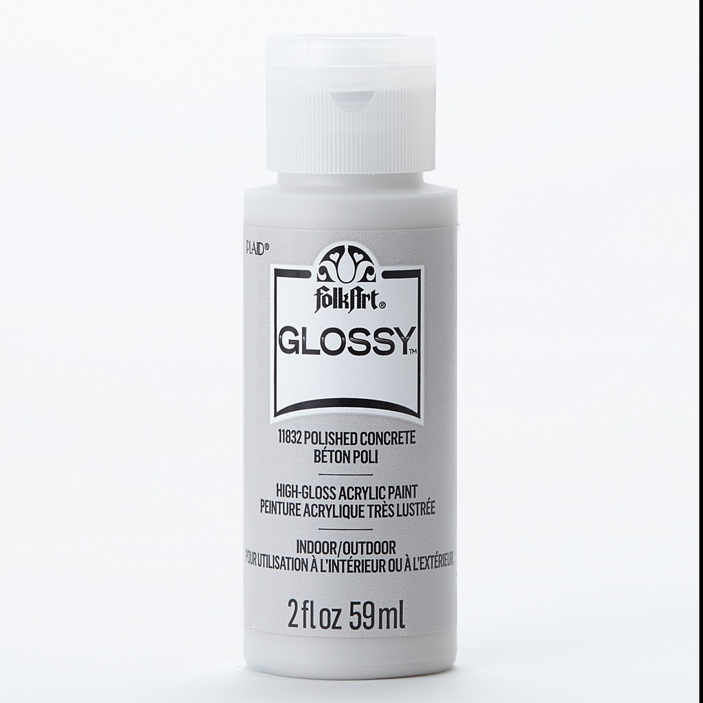 Polished Concrete Folkart Glossy Acrylic Paints - 2 Oz.