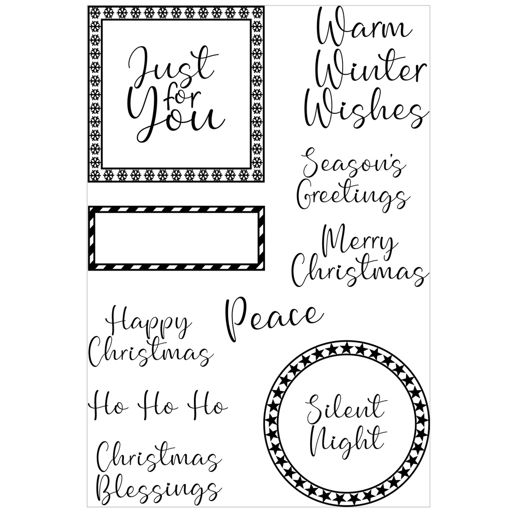 Festive Frames A6 Clear Stamp Set