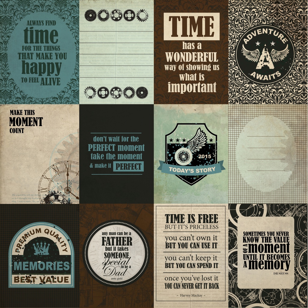 Time Machine 12x12 Scrapbook Pa