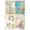 Underwater Cards - Ciao Bella Piuma Rice Paper A4 - Single Sheet