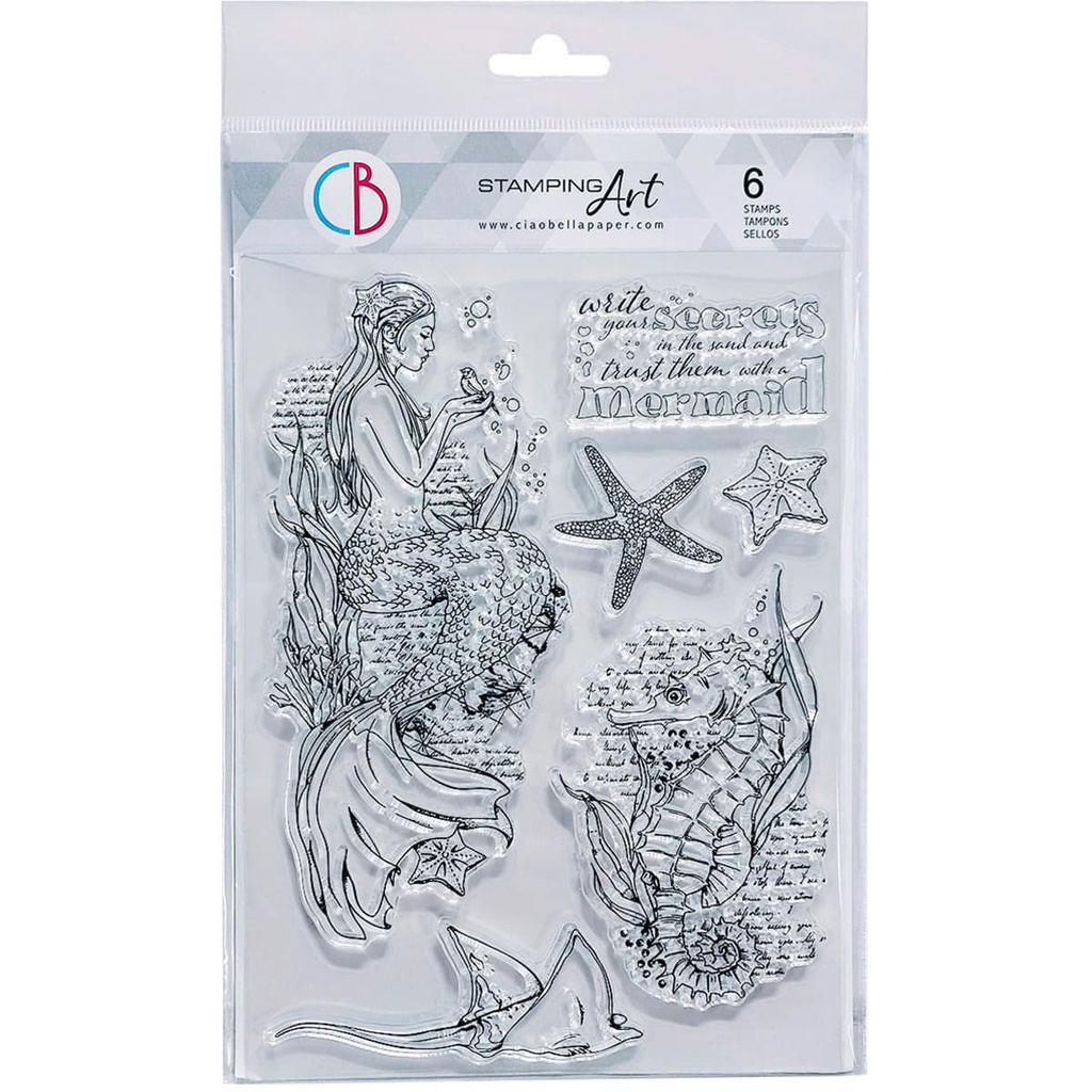 Clear Stamp Set 6x8 Mermaid