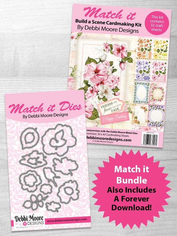 Match It - Roses in Bloom Die, Pad, Forever Code Set - DMMI152-DMMIPP152