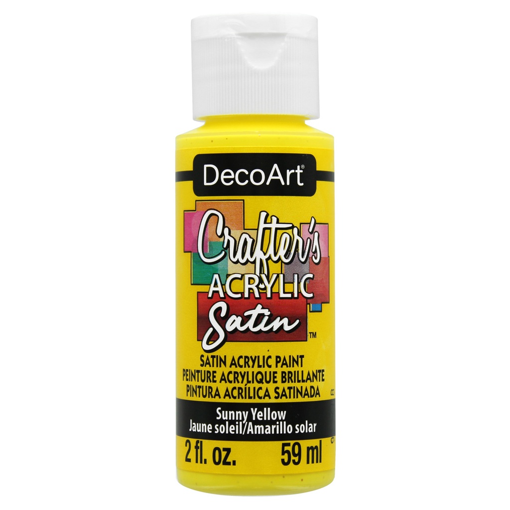 Sunny Yellow 2oz Crafters Acrylic Satin