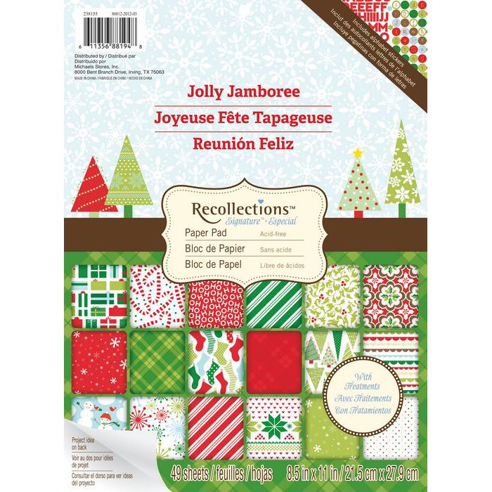 8.5x11 Premium Jolly Jamboree Paper Pad