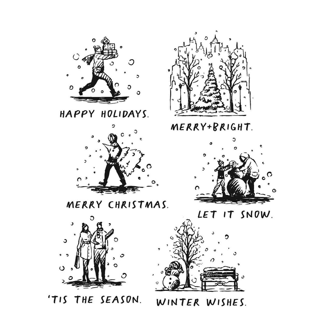 Holiday Sketchbook Tim Holtz Cling Stamps