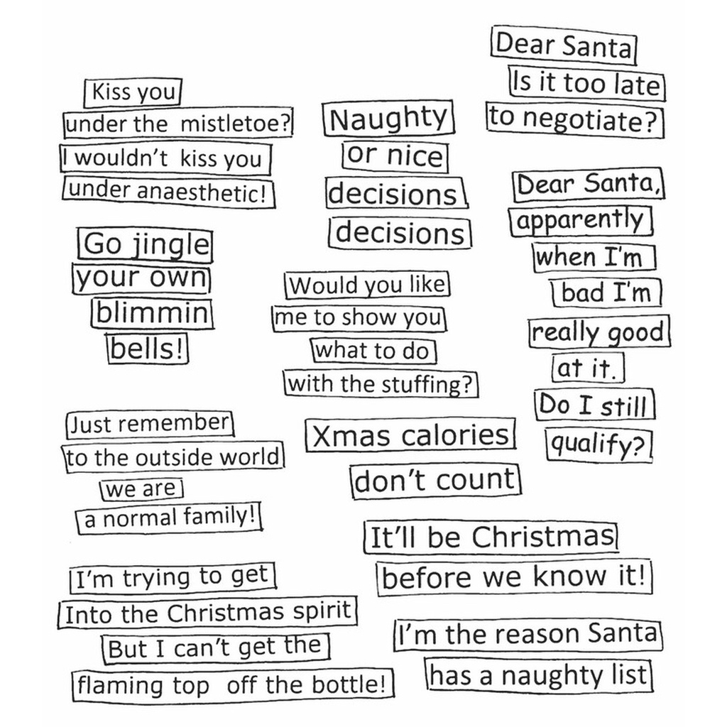 Dylusions Christmas Words               