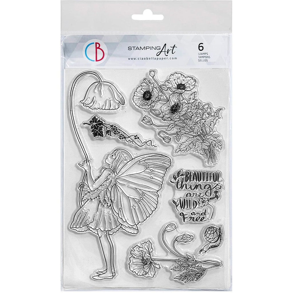 Ciao Bella Nature Fairy 6" x 8" Stamp Set  