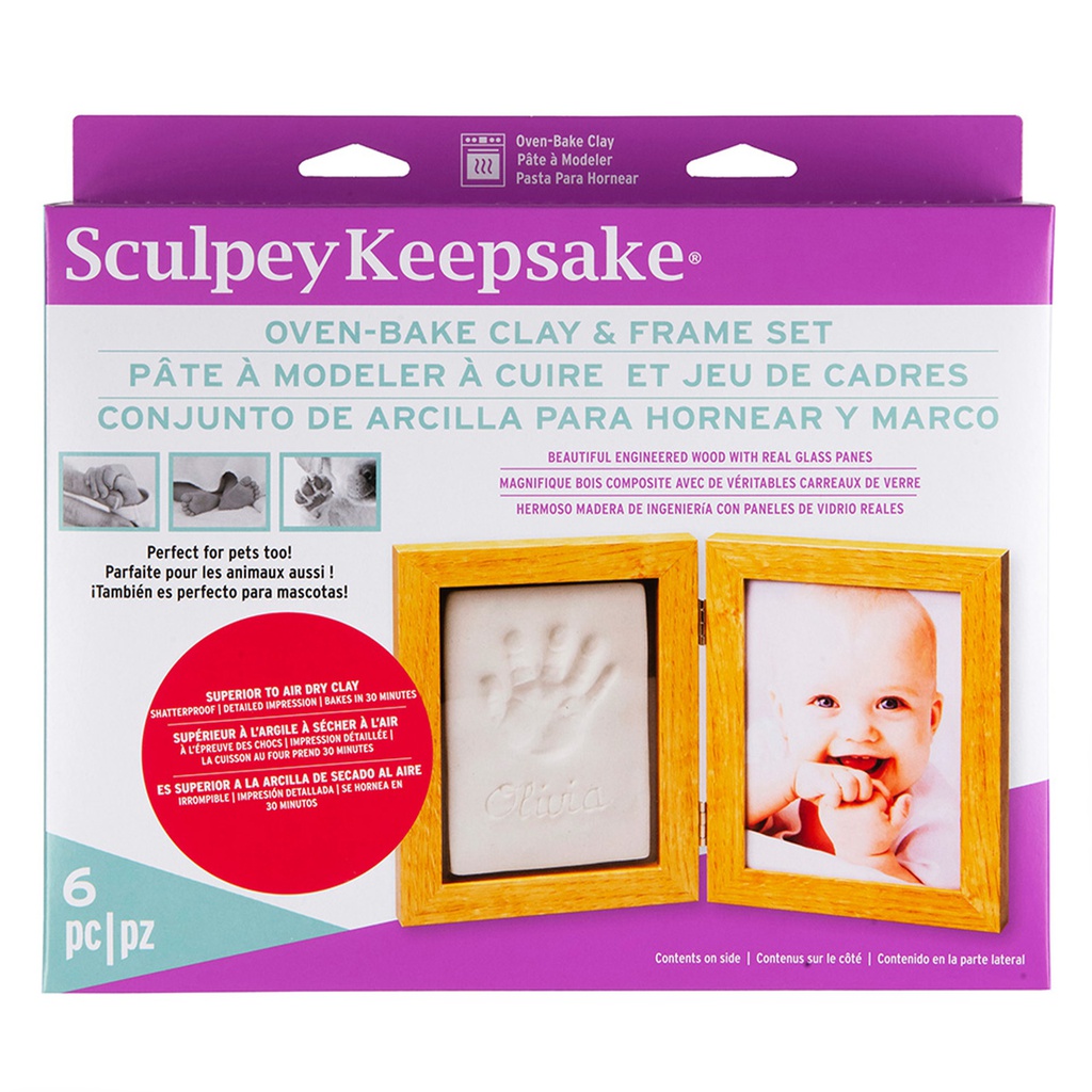 Sculpey Keepsake Clay Memory Frame -- White