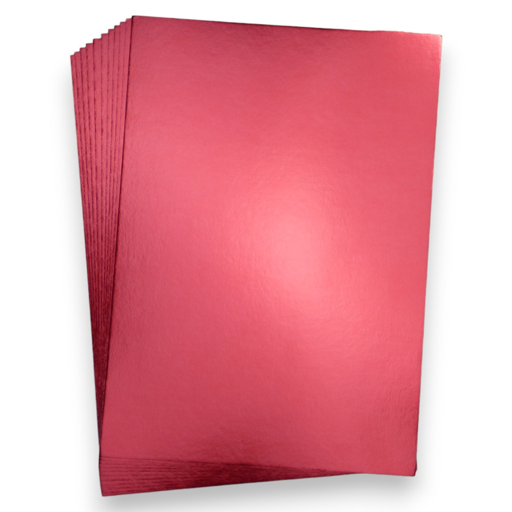 Metallic Red A4 Cardstock 250gsm Pack of 10 sheets