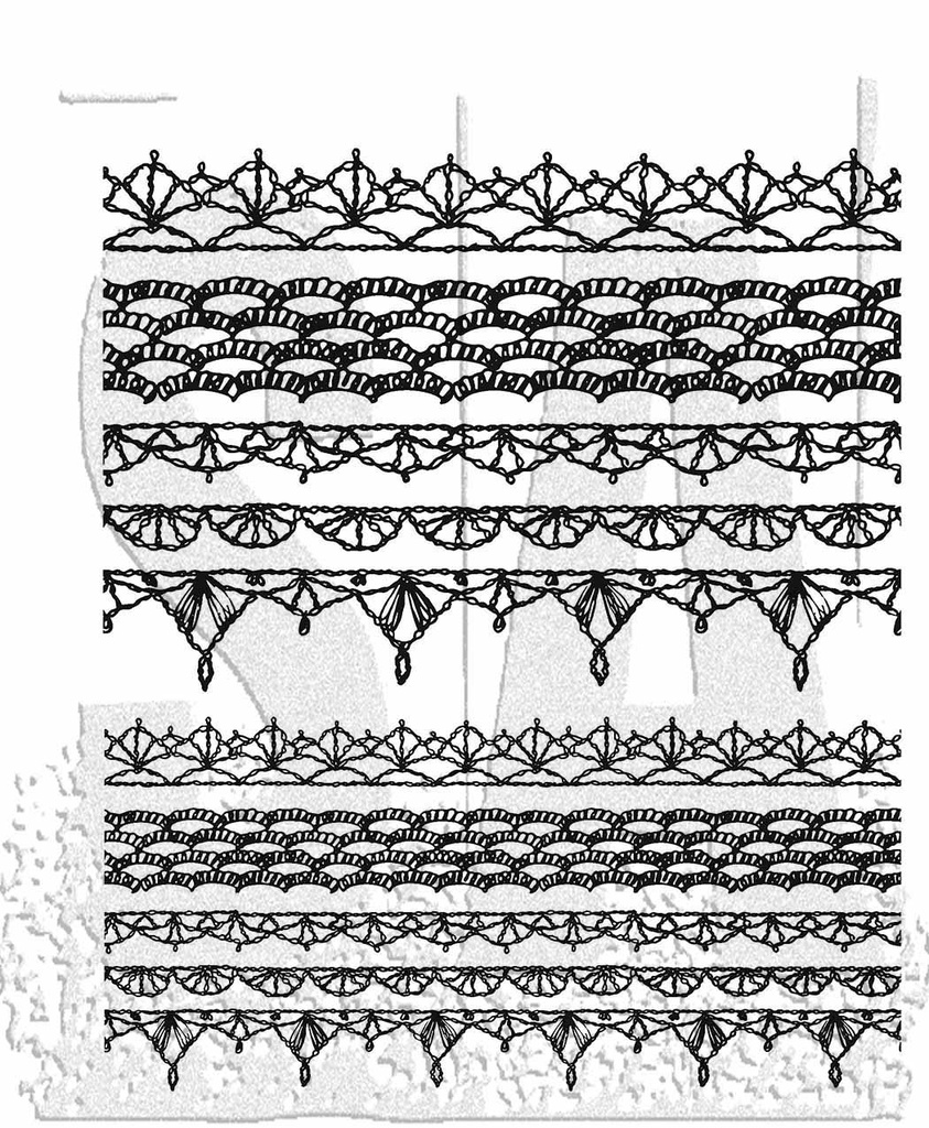 Crochet Trims Tim Holtz Cling Stamps